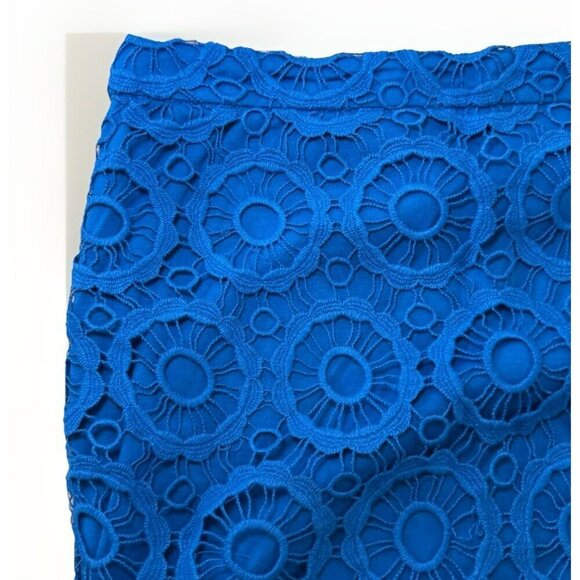 Jack by BB Dakota Adorable Blue Crochet Skirt Size 2 Fully Lined Side Zip - Picture 2 of 7